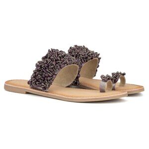 Torgeis New York Circe Flat Sandals in Plum Size 9